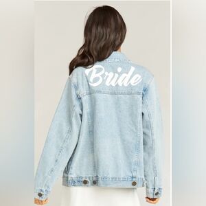 Show Me‎ Your Mumu, Dover Denim Jacket Bride Graphic Light Wash, Size 2X
